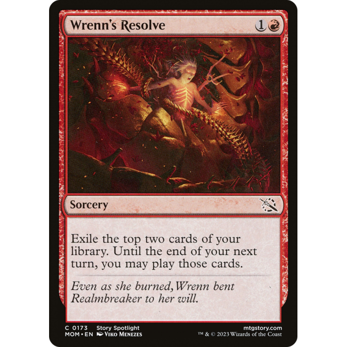 Magic: The Gathering Wrenn's Resolve (173) Lightly Played Foil