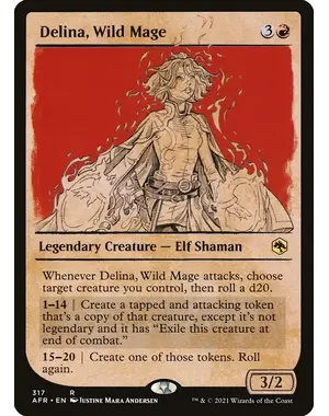 Magic: The Gathering Delina, Wild Mage (Showcase) (317) Lightly Played Foil