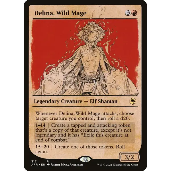 Magic: The Gathering Delina, Wild Mage (Showcase) (317) Lightly Played Foil