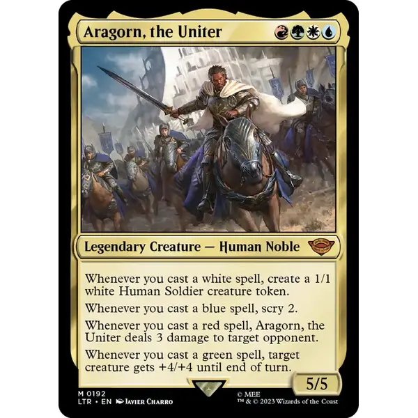 Magic: The Gathering Aragorn, the Uniter (192) Lightly Played Foil