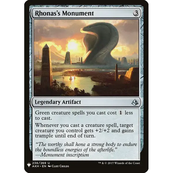 Magic: The Gathering Rhonas's Monument (238) Lightly Played
