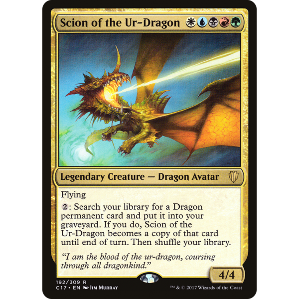 Magic: The Gathering Scion of the Ur-Dragon (192) Lightly Played