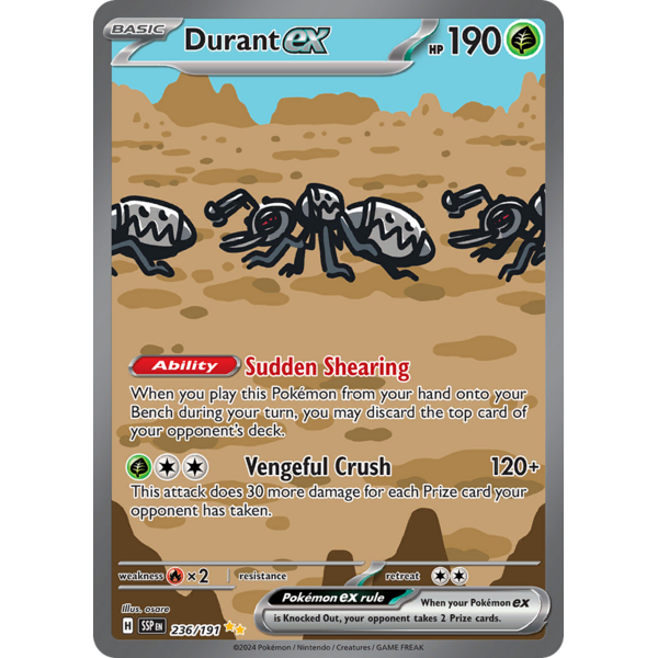 Pokemon Durant ex (236) Near Mint Holofoil
