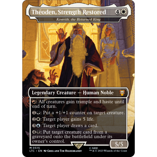 Magic: The Gathering Theoden, Strength Restored - Kenrith, the Returned King (Borderless) (515) Near Mint