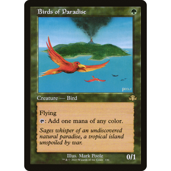 Magic: The Gathering Birds of Paradise (Retro Frame) (336) Lightly Played