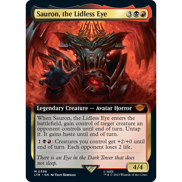 Magic: The Gathering Sauron, the Lidless Eye (Extended Art) (396) Lightly Played