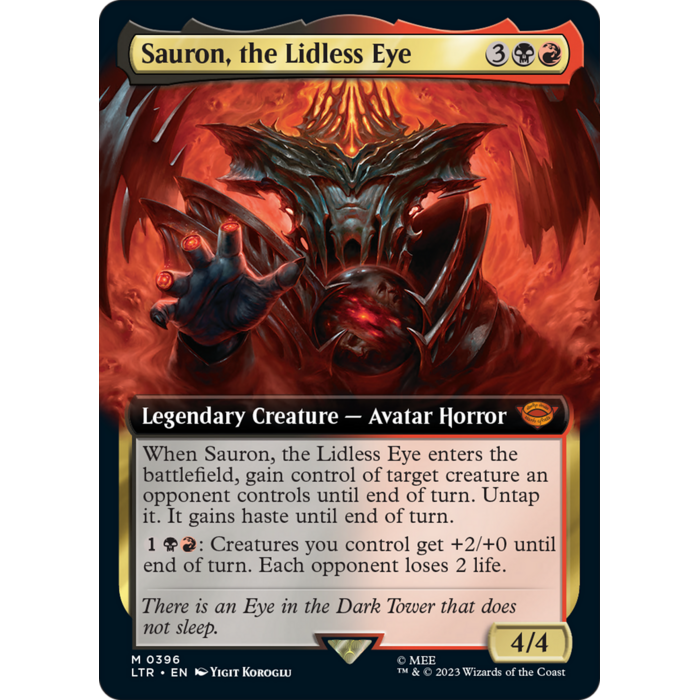 Magic: The Gathering Sauron, the Lidless Eye (Extended Art) (396) Lightly Played
