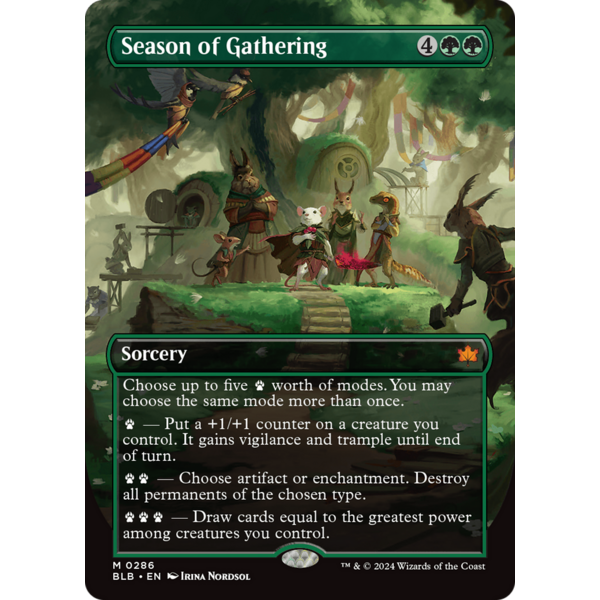 Magic: The Gathering Season of Gathering (Borderless) (286) Lightly Played Foil