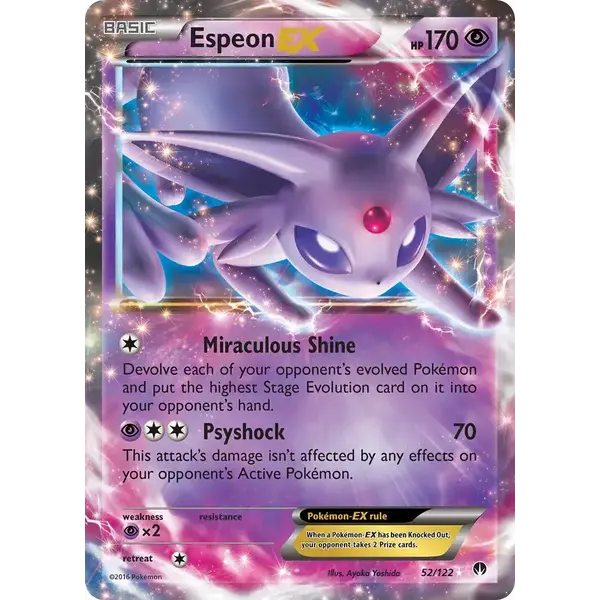 Pokemon Espeon EX (052) Lightly Played Holofoil