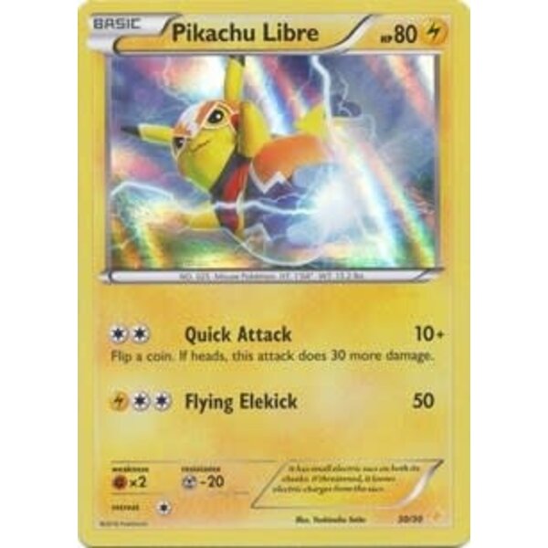 Pokemon Pikachu Libre (030) Moderately Played Holofoil