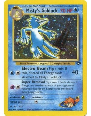 Pokemon Misty's Golduck (012) UNL Moderately Played Holofoil
