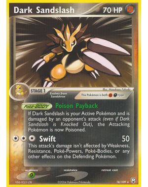 Pokemon Dark Sandslash (018) Lightly Played