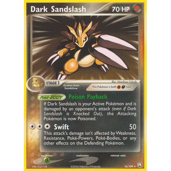 Pokemon Dark Sandslash (018) Lightly Played