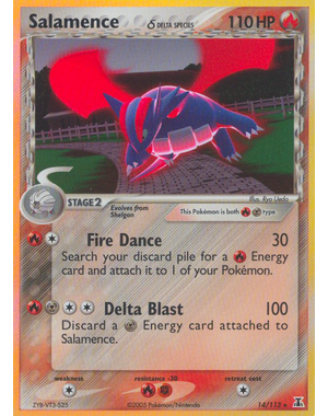 Pokemon Salamence (Delta Species) (014) Lightly Played Holofoil