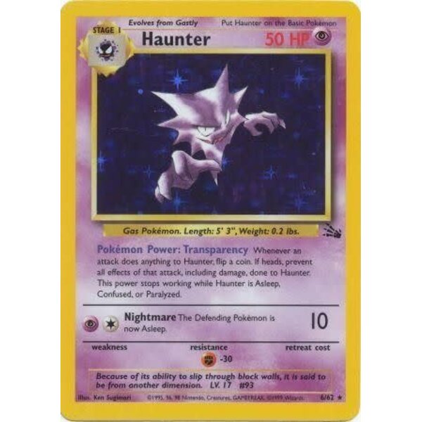 Pokemon Haunter (006) UNL Lightly Played Holofoil