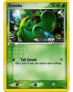 Pokemon Treecko (070) Damaged Reverse Holofoil