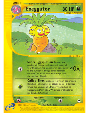 Pokemon Exeggutor (012) Lightly Played