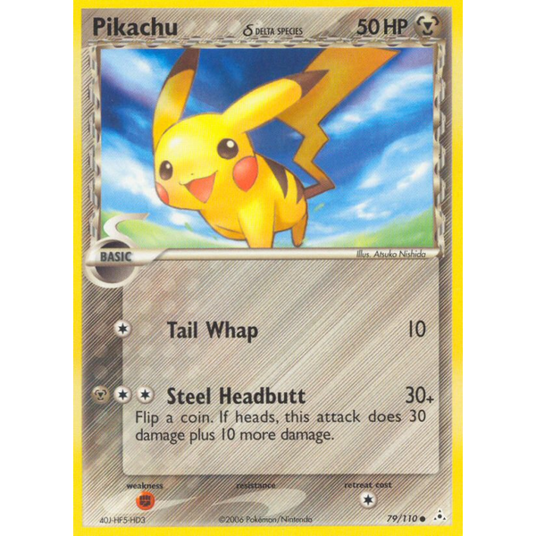 Pokemon Pikachu (Delta Species) (079) Damaged