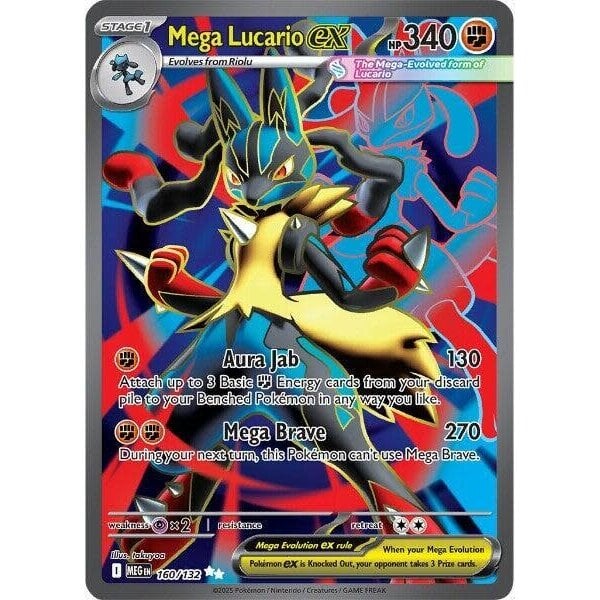 Magic: The Gathering Mega Lucario ex (160) Lightly Played Holofoil