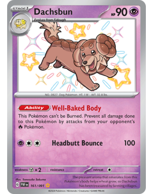 Pokemon Dachsbun (161) Lightly Played Holofoil