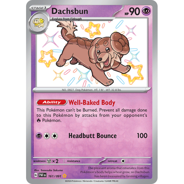 Pokemon Dachsbun (161) Lightly Played Holofoil