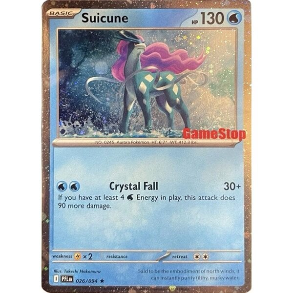 Pokemon Suicune (Gamestop Exclusive) (026) Lightly Played Holofoil