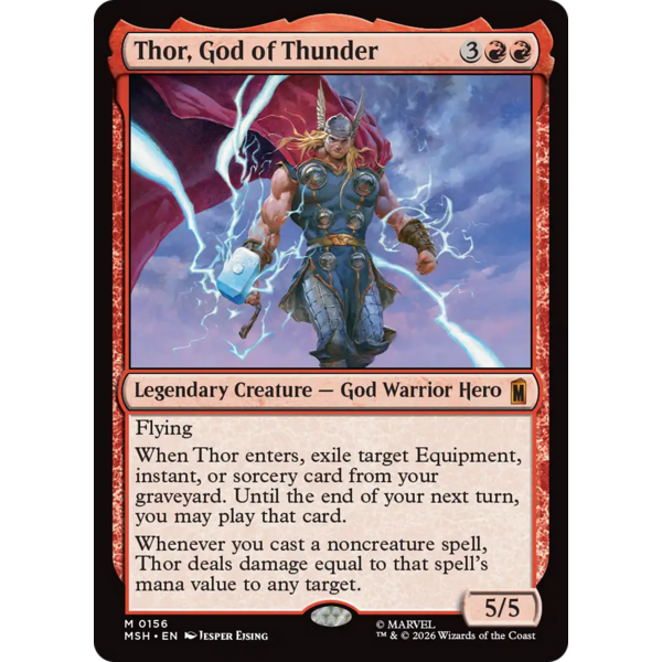 Magic: The Gathering Thor, God of Thunder (156) Lightly Played
