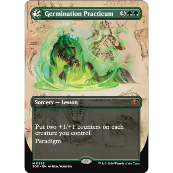 Magic: The Gathering Germination Practicum (Borderless) (296) Lightly Played Foil