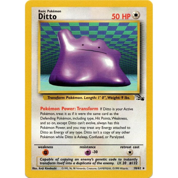 Pokemon Ditto (018) UNL Damaged