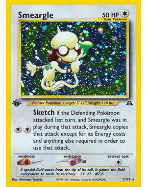 Pokemon Smeargle (011) 1st Moderately Played