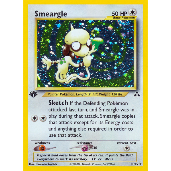 Pokemon Smeargle (011) 1st Moderately Played