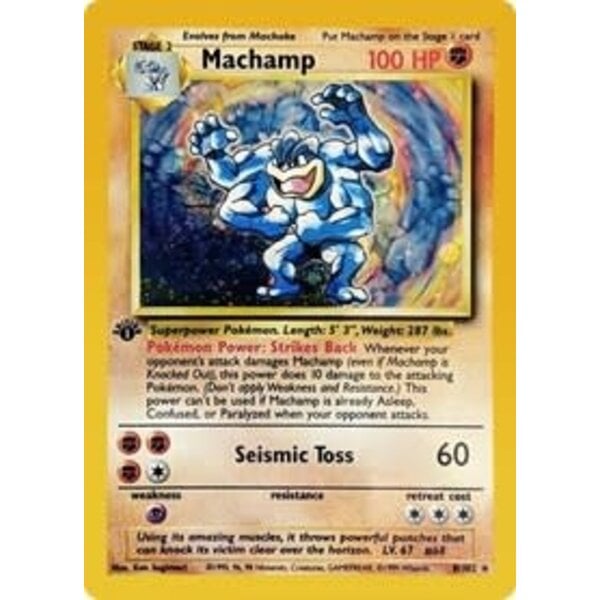 Pokemon Machamp (008) 1st Lightly Played Holofoil