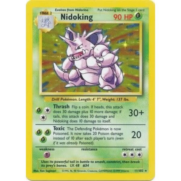 Pokemon Nidoking (011) Moderately Played Holofoil