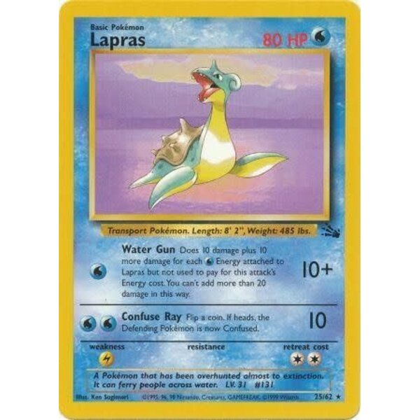 Pokemon Lapras (025) UNL Lightly Played