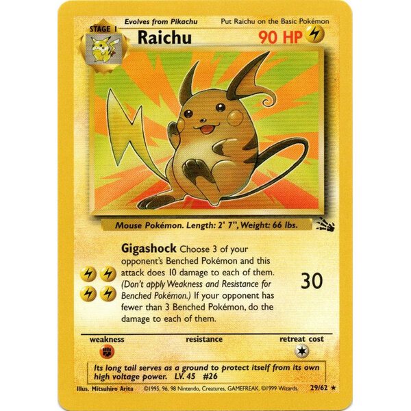 Pokemon Raichu (029) UNL Lightly Played