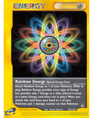 Pokemon Rainbow Energy (144) Damaged