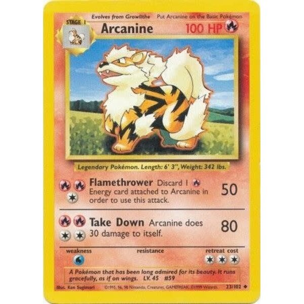 Pokemon Arcanine (023) Lightly Played