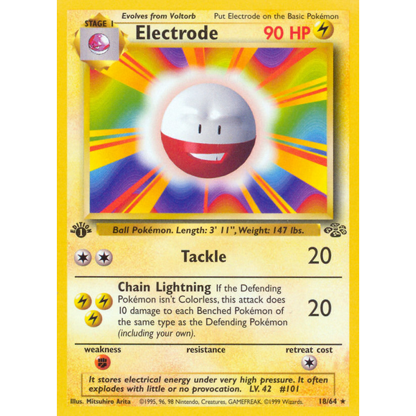 Pokemon Electrode (018) 1st Lightly Played