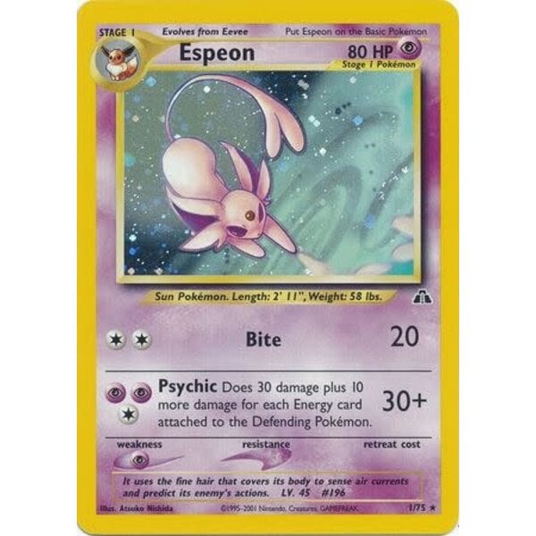 Pokemon Espeon (001) UNL Lightly Played Holofoil