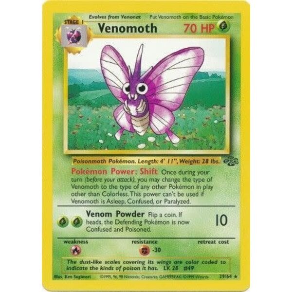 Pokemon Venomoth (029) UNL Lightly Played