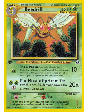 Pokemon Beedrill (018) 1st Lightly Played