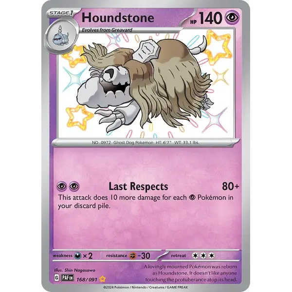 Pokemon Houndstone (168) Lightly Played Holofoil