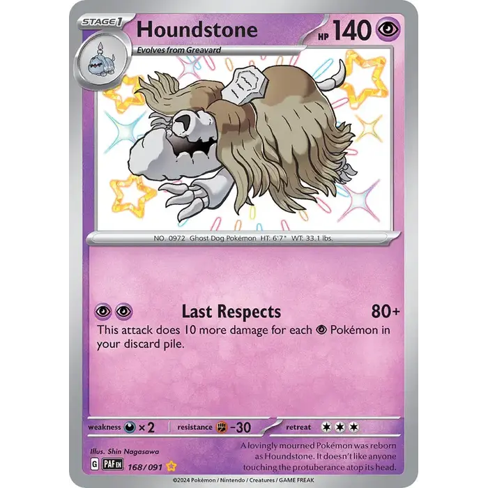 Pokemon Houndstone (168) Lightly Played Holofoil