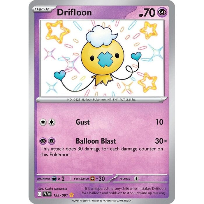Pokemon Drifloon (155) Lightly Played Holofoil