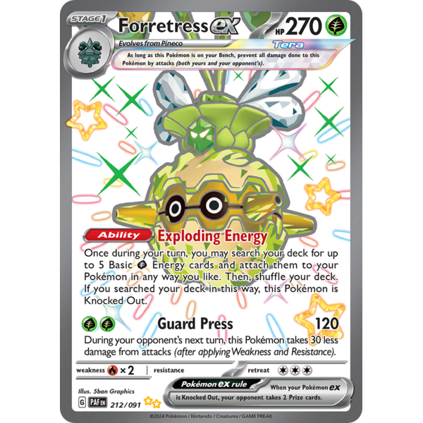Pokemon Forretress ex (212) Lightly Played Holofoil