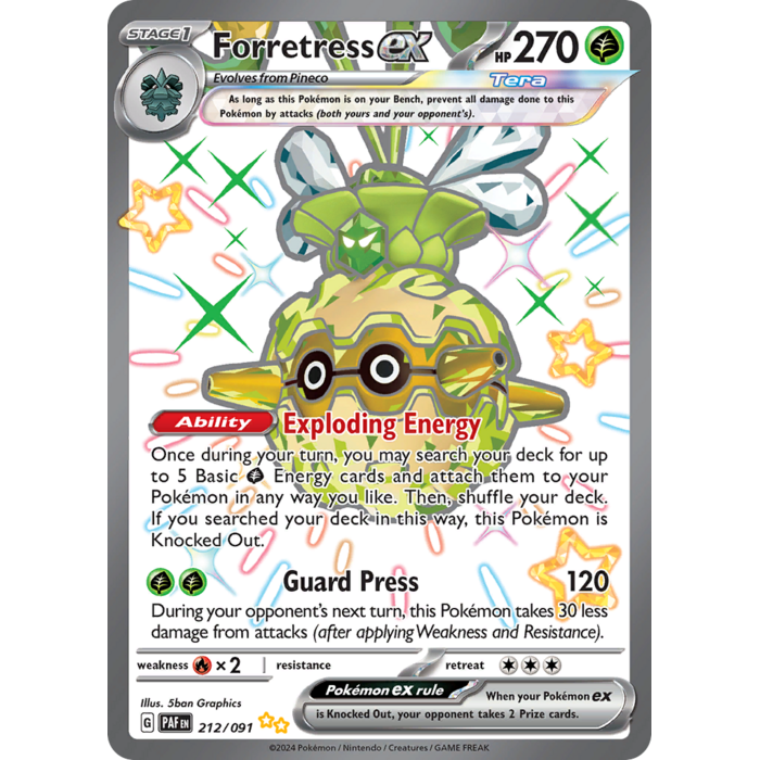 Pokemon Forretress ex (212) Lightly Played Holofoil