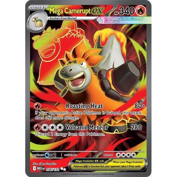 Pokemon Mega Camerupt ex (156) Lightly Played Holofoil