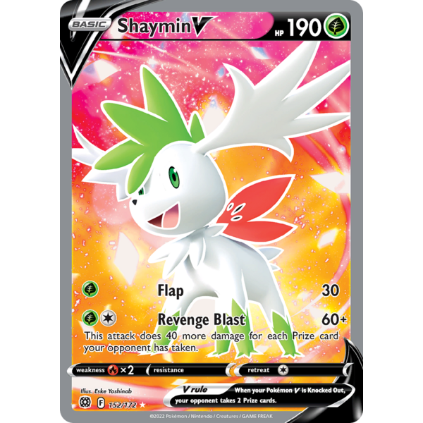 Pokemon Shaymin V (Full Art) (152) Lightly Played Holofoil