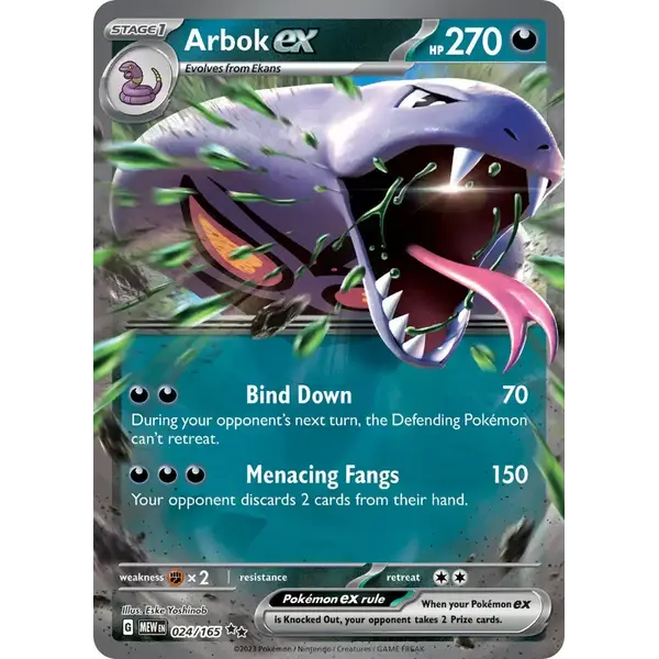 Pokemon Arbok ex (024) Lightly Played Holofoil