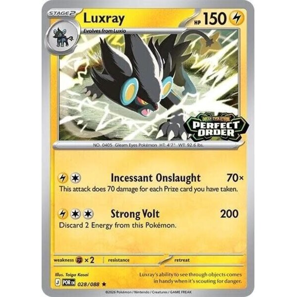 Pokemon Luxray (Perfect Order Stamp) (028) Near Mint Holofoil